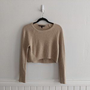 BCBGMaxAzria Cream Cropped Sweater, SM